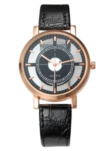 ZEGAREK ROSIVGA, CZARNY, ORYGINALNA TARCZA, ZŁOTA KOPRTA