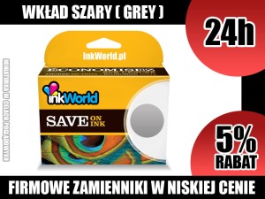 TUSZ INKWORLD SZARY (GREY) DO CANON CLI-526 GY, WYS. 24H!