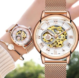 ZEGAREK JAMEKER MECHANICZNY AUTOMAT, ZŁOTY, PUDEŁKO, JAKOŚĆ!