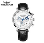 ZEGAREK MĘSKI WAKNOER - CHRONOGRAF, DATOWNIK, PERŁOWA TARCZA