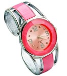 ZEGAREK DAMSKI - SREBRNA BRANSOLETA + RÓŻ - PIĘKNY