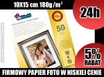 INKWORLD - 50 ARKUSZY, FORMAT 10x15, GLOSSY, 180g. PAPIER FOTOGRAFICZNY